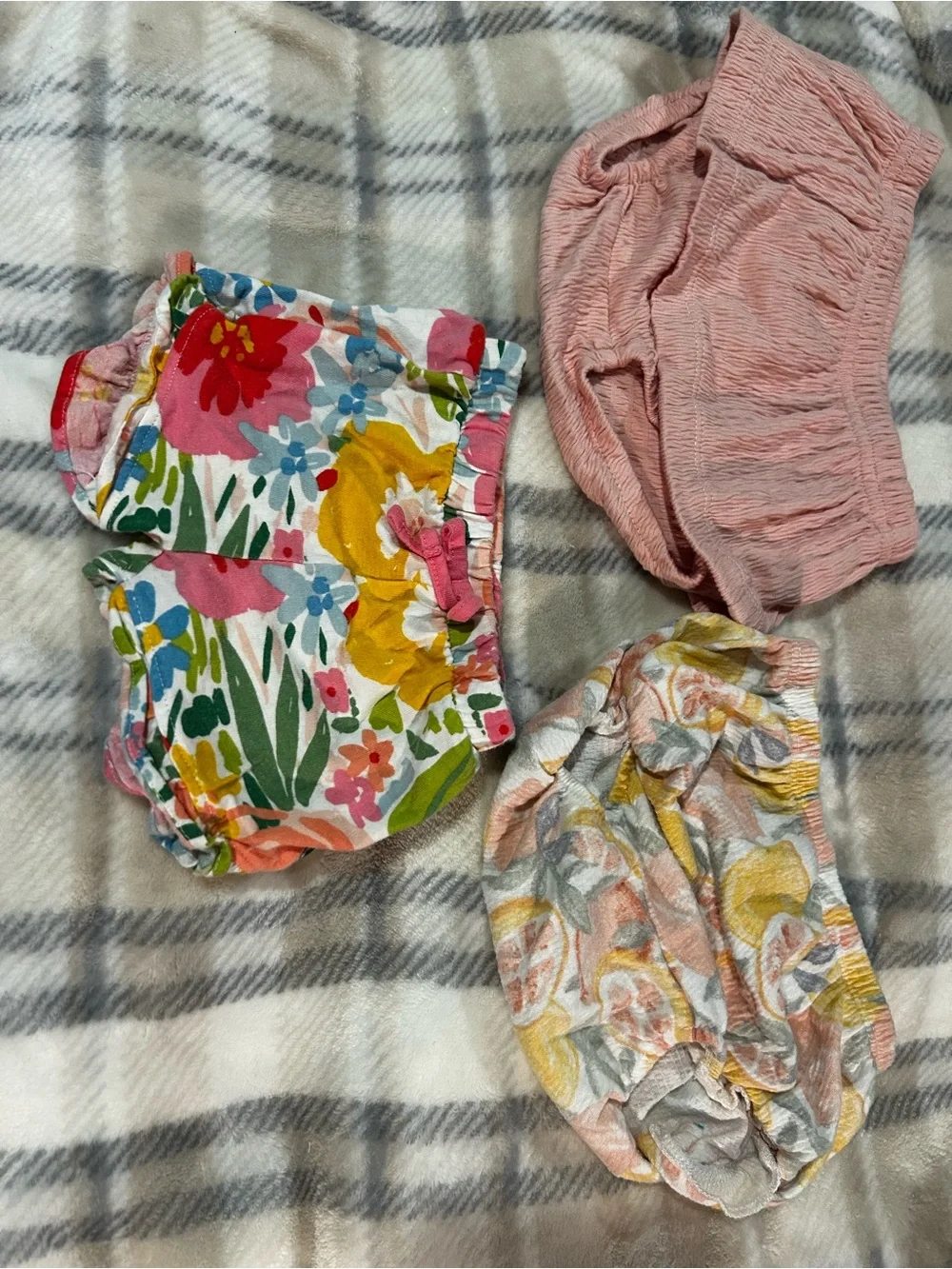 Girls Floral & Pink Mix 3-Pack Baby Bloomers